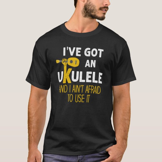 Ukulele Player Guitar Hawaiian Music Players Music T Shirt (Framsida)