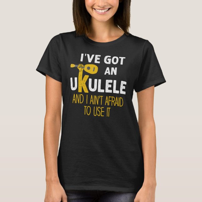 Ukulele Player Guitar Hawaiian Music Players Music T Shirt (Framsida)