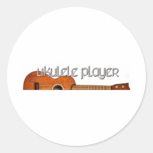 Ukulele Player Magazine Logotyp Runt Klistermärke