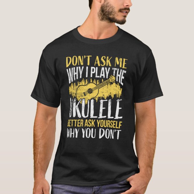 Ukulele Player Slay Ukulele T Shirt (Framsida)