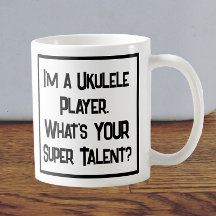 Ukulele Player Toppen Talent. Kaffe Mugg