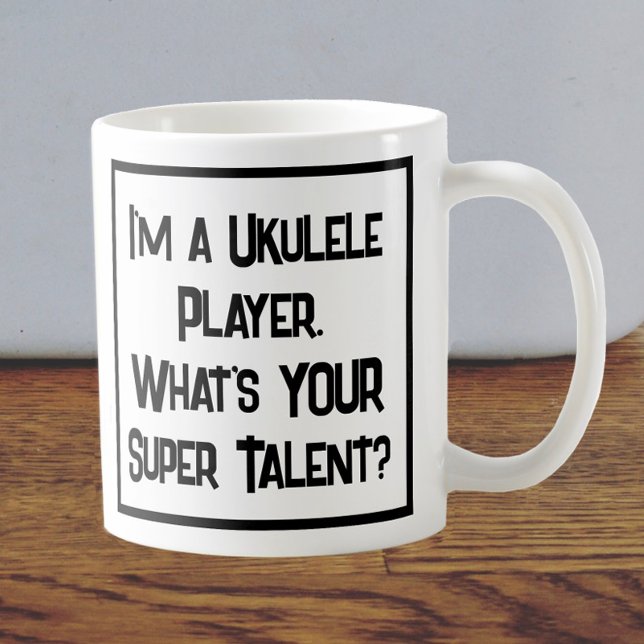 Ukulele Player Toppen Talent. Kaffe Mugg (Skapare uppladdad)
