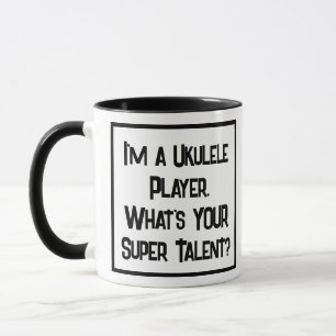 Ukulele Player Toppen Talent. Två tonkaffe Mugg
