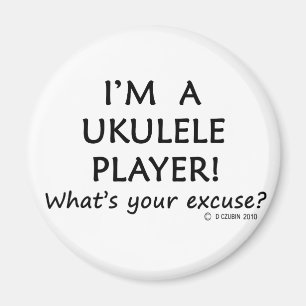 Ukulele Player Ursäkta Magnet