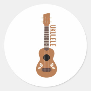 Ukulele Runt Klistermärke