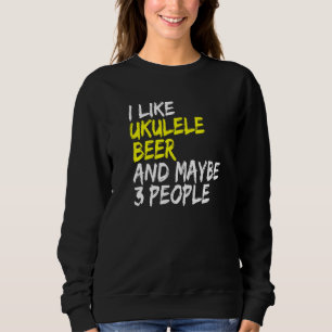 Ukulele säger gitarrmusik Jag gillar öl & ukulele T Shirt