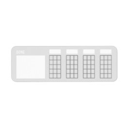 Ukulele Sång Chords 5 Frets Grått Template Sticker Returadress Etikett