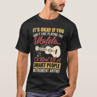 Ukulele Sm Folk Instrut Hawaiiansk Gitarrspelare M T Shirt