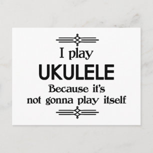 Ukulele - Spela själv Funny Deco Music Vykort