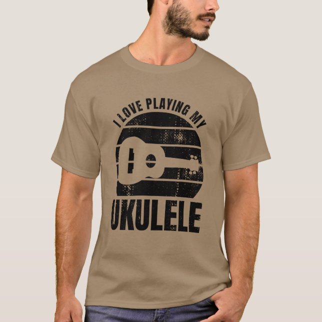 Ukulele-spelare Citat familj T Shirt (Framsida)