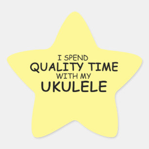 Ukulele Star-etikett för kvalitetstid Stjärnformat Klistermärke