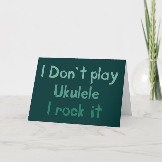 Ukulele Sten IT-hälsningskort Kort (Framsida)