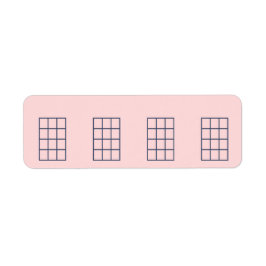 Ukulele Stickers Chord Chart 4 Frets Navy &  Returadress Etikett