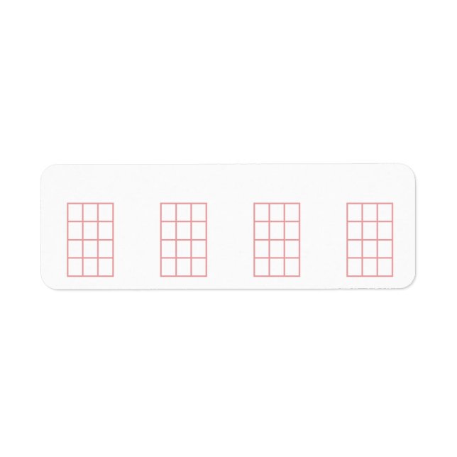 Ukulele Stickers Empty Chord Chart 4 Frets Ro Returadress Etikett (Framsidan)