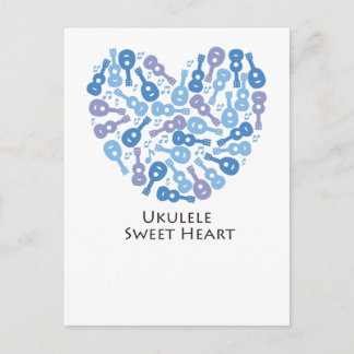 Ukulele Sweet Heart Vykort