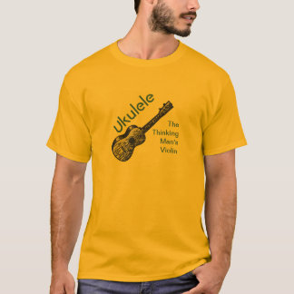 Ukulele - tänkande man fiol t-shirt