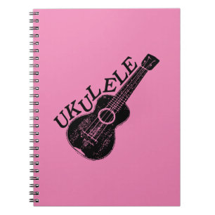 Ukulele-text och bild anteckningsbok