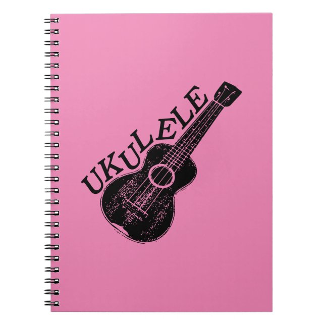 Ukulele-text och bild anteckningsbok (Framsidan)