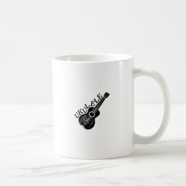 Ukulele-text och bild kaffemugg (Höger)