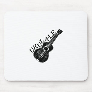 Ukulele-text och bild musmatta