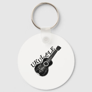 Ukulele-text och bild nyckelring