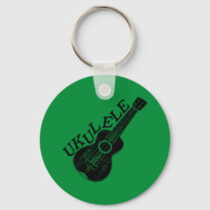 Ukulele-text och bild nyckelring