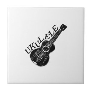 Ukulele-text och bildruta kakelplatta
