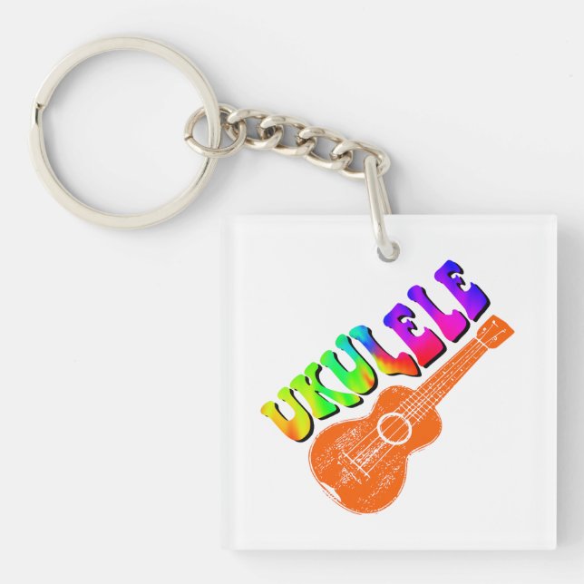 Ukulele Tie Dye Groovy Text Art (Framsidan)