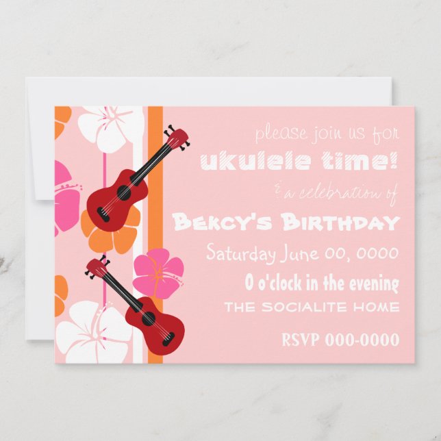 Ukulele Time! Inbjudningar (Framsida)