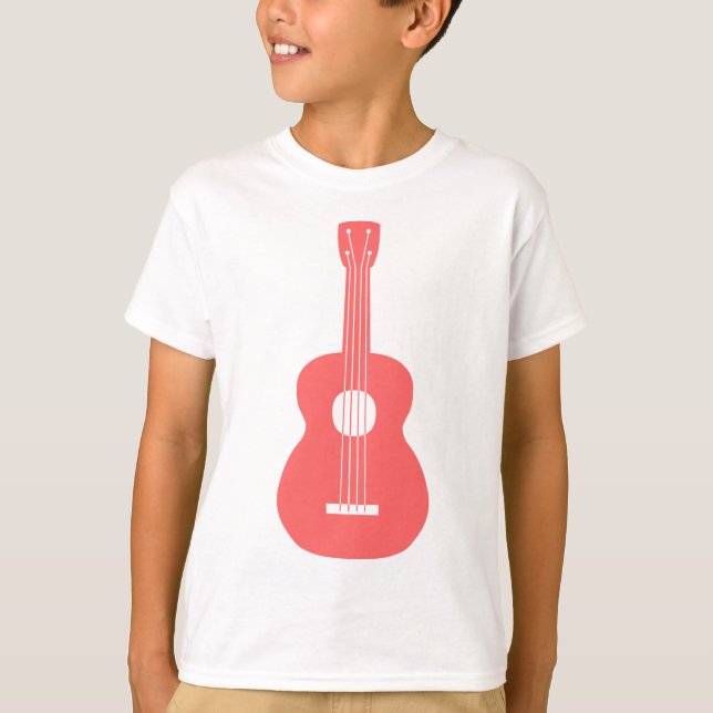 Ukulele - Tropical Rosa Tee Shirt (Framsida)
