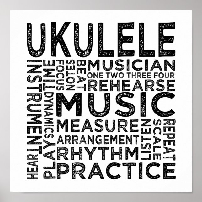 Ukulele Typography Poster (Framsidan)