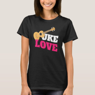 Ukulele Uke Kärlek I Guitar Music Kärlek Instrumen T Shirt