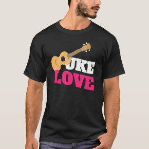 Ukulele Uke Kärlek I Guitar Music Kärlek Instrumen T Shirt