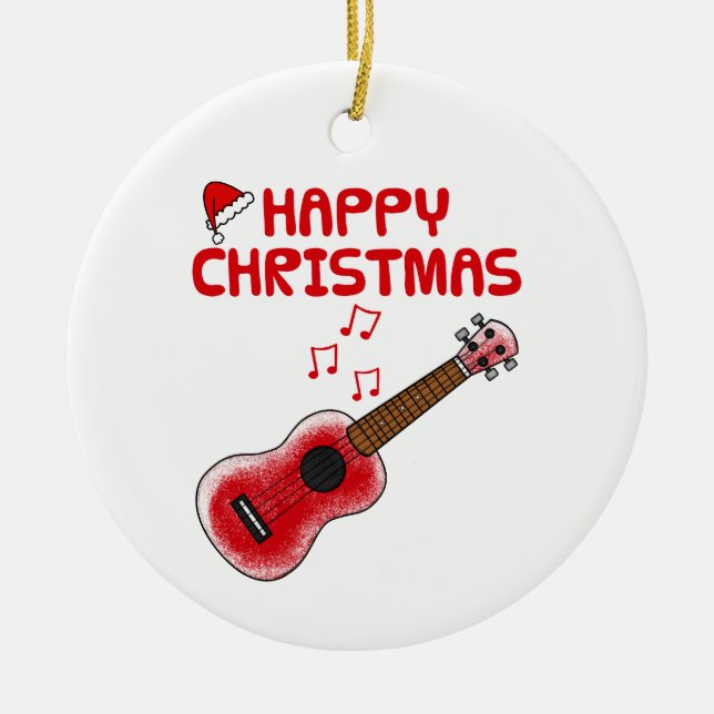 Ukulele Uke Player Musician jul Ornament (Framsidan)