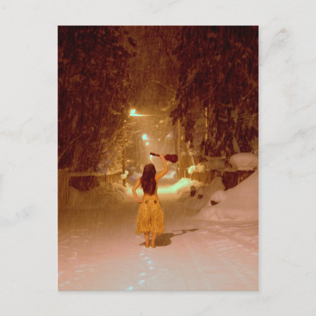 Ukulele vinterbergland vykort (Framsida)