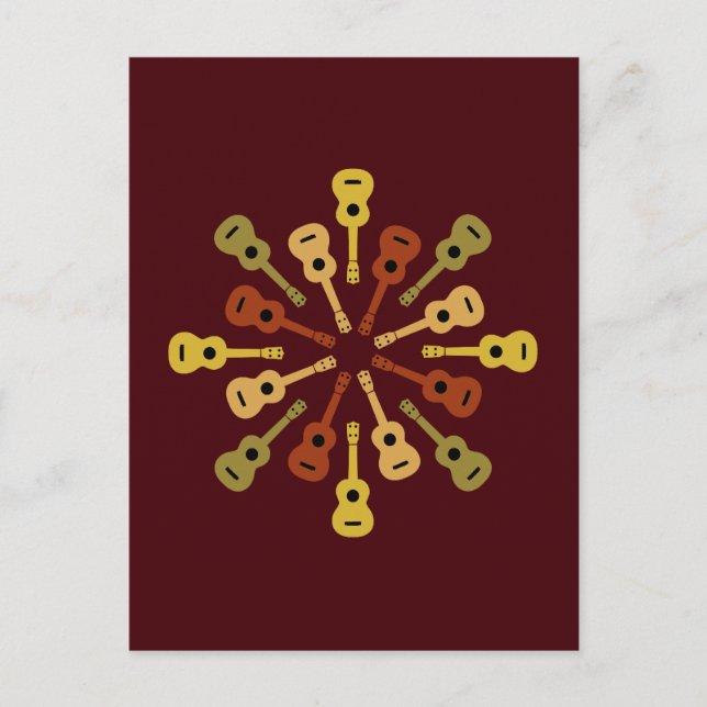 Ukulele-vykort, anpassa vykort (Framsida)