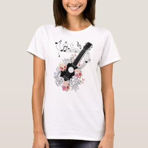 Ukulele with Flowers Gift T Shirt