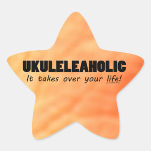 Ukuleleahohol Life Star Sticker Stjärnformat Klistermärke