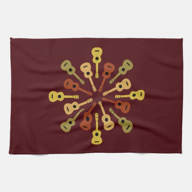 Ukuleleanpassningsbarkökshanddukar Kökshandduk (Horisontell)