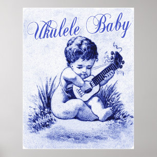 Ukulelebabyaffisch Poster