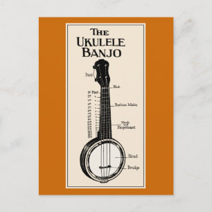 UkuleleBanjovykortet Vykort