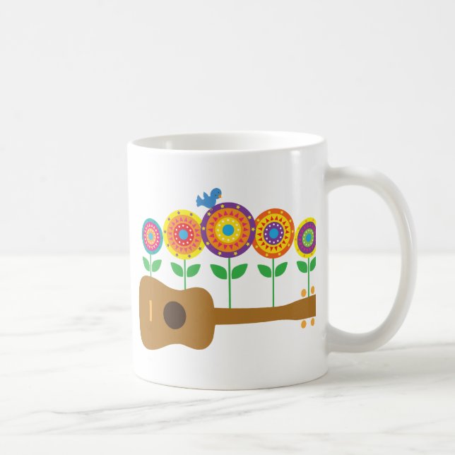 Ukuleleblommor Kaffemugg (Höger)
