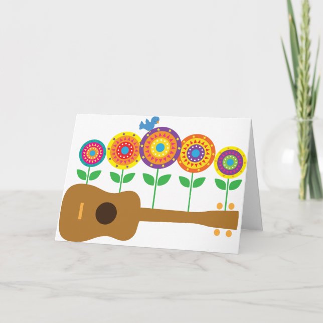 Ukuleleblommor Kort (Framsida)