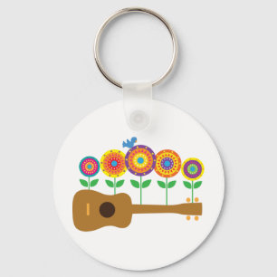 Ukuleleblommor Nyckelring