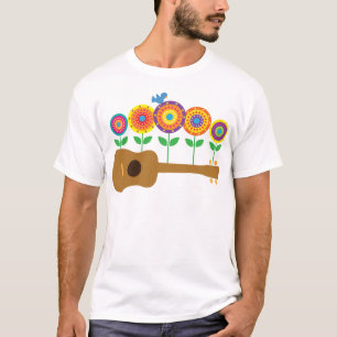 Ukuleleblommor Tee Shirt
