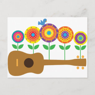 Ukuleleblommor Vykort