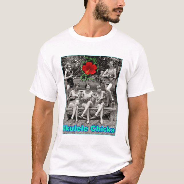 Ukulelechickar T Shirt (Framsida)