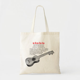 Ukuleledefinitiontotot hänger lös tygkasse