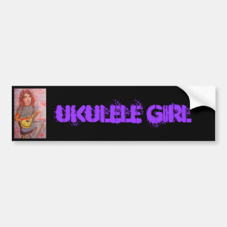 Ukuleleflicka Bildekal