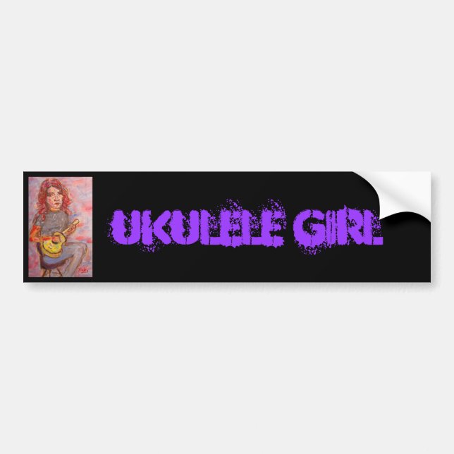 Ukuleleflicka Bildekal (Framsidan)